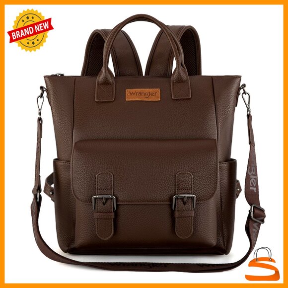 Medium Convertible Backpack Purse with Crossbody Strap for Travel Work